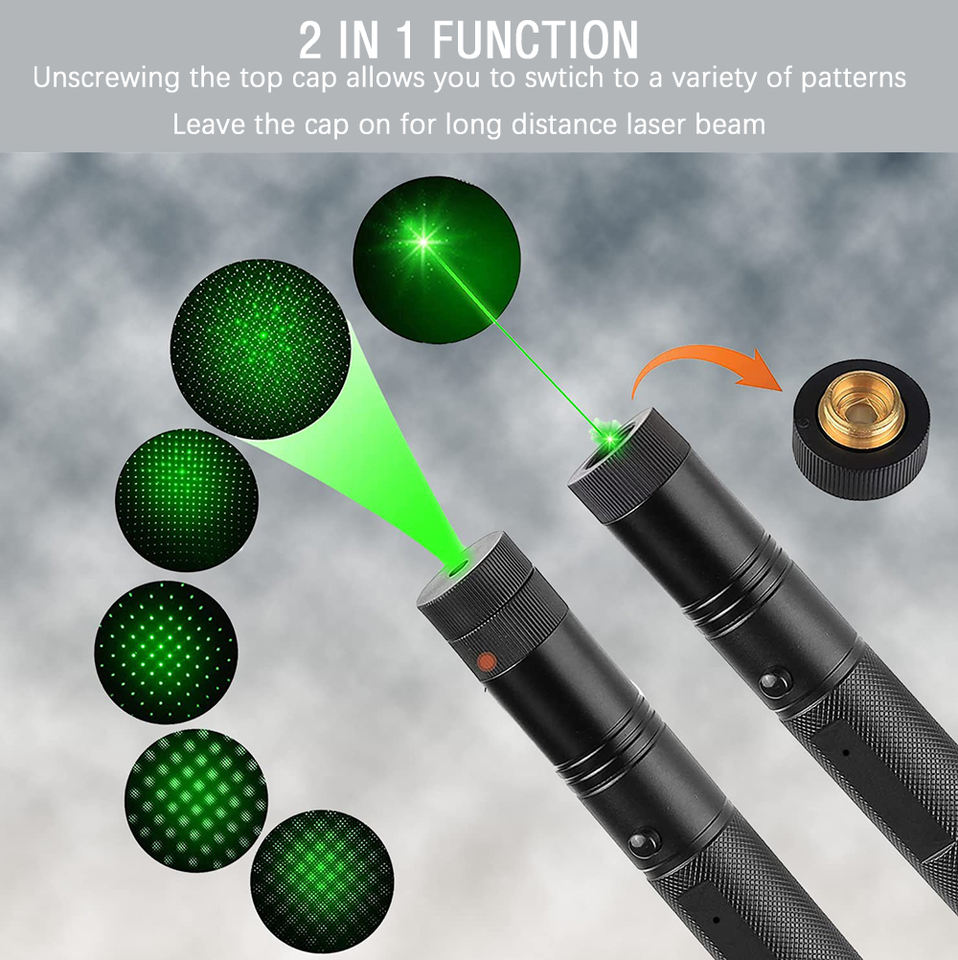 red laser pointer with interchangeable pattern heads