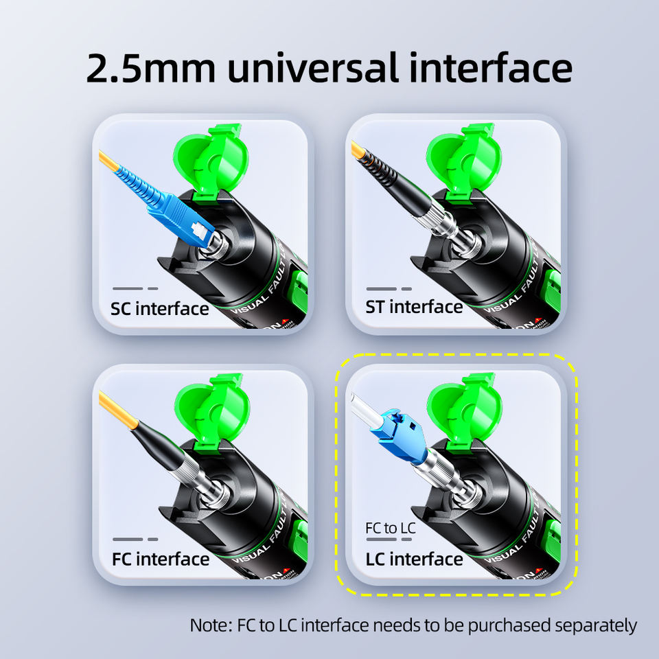 Rechargeable Fiber Optic Red Light Test Pen – 15 mW / 50 mW / 100 mW - Image 7
