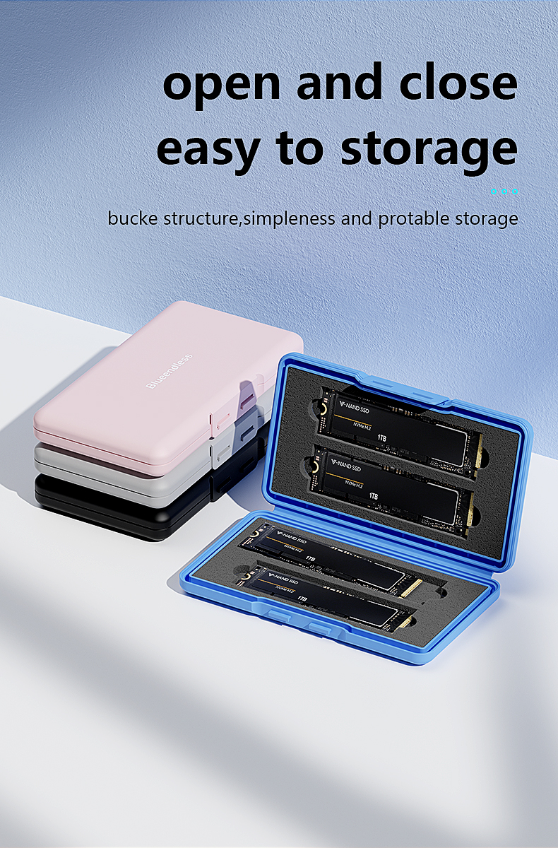 M.2 SSD Storage Case – 4-Slot Protective Box (2230/2242/2260/2280) - Image 3